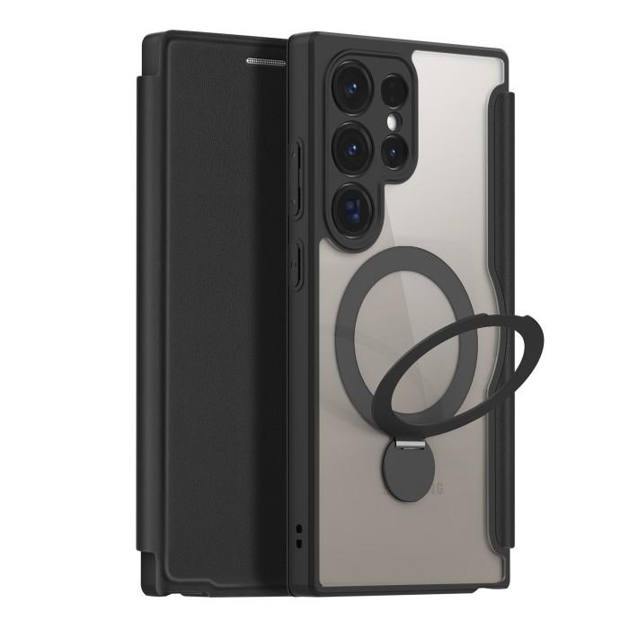 Gambar Case Compatible for Samsung Galaxy S25 Ultra Plus DUX DUCIS SKIN X PRO MagSafe Wallet Stand Potrait or Landscape Stand Magnetic Compatible With Card Holder Wallet Slot Kartu Buka Tutup Magnet Protective Cover Casing - Black, S25 dari Supcase Official ID Kota Administrasi Jakarta Barat Tokopedia