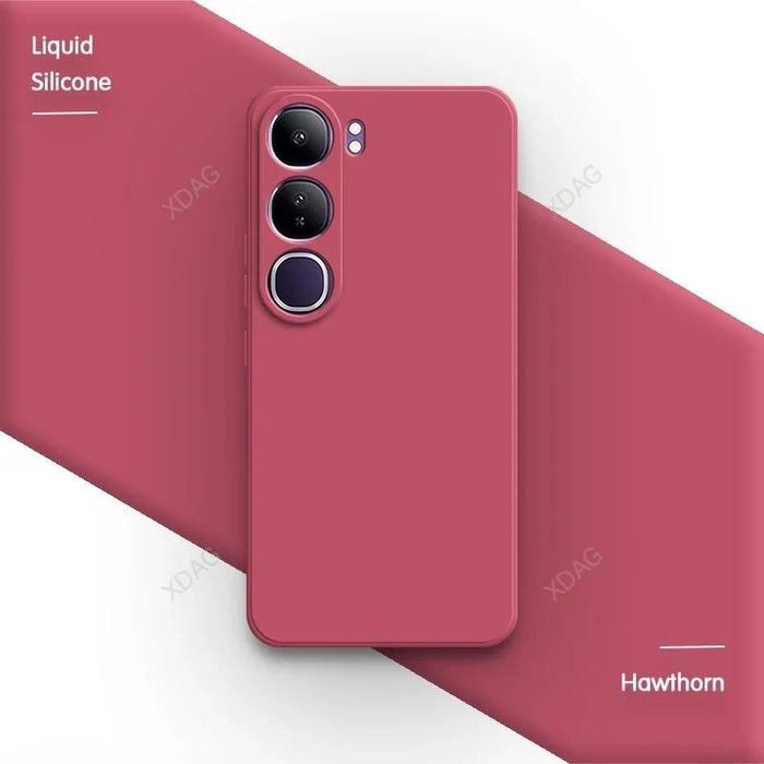 Gambar Soft Case Silikon Kompatibel Untuk Vivo Y19s Liquid Silikon Slim Skin Candy Macaron Bludru Protective Perlindungan Frame Kamera - Merah, VIVO y19s dari Crecent Cell Store undefined Tokopedia