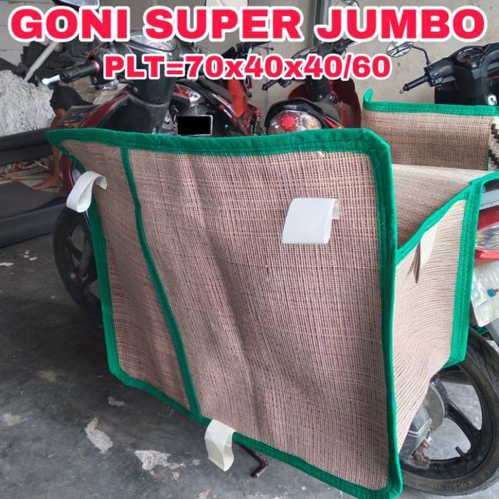 Gambar BRONJONG MOTOR / KERANJANG MOTOR TAS OBROK TAS POS TAS KURIR TAS ING TAS KANDEK TAS KAMBING KURBAN SIZE SUPER JUMBO dari agungsuha undefined Tokopedia