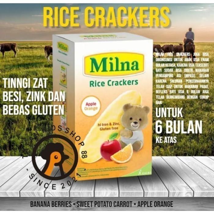 Gambar Milna Rice Crackers Snack Biskuit Bayi 6 Sampai 8 Bulan Mpasi - Apple Orange dari tatan kids shop undefined Tokopedia
