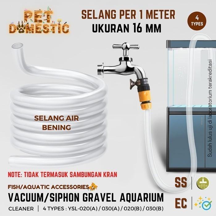 Gambar VACUUM ELEKTRIK AQUARIUM SIPON SIFON KURAS PEMBERSIH PENYEDOT AIR IKAN - SelangAir /1M dari Pet Domestic undefined Tokopedia