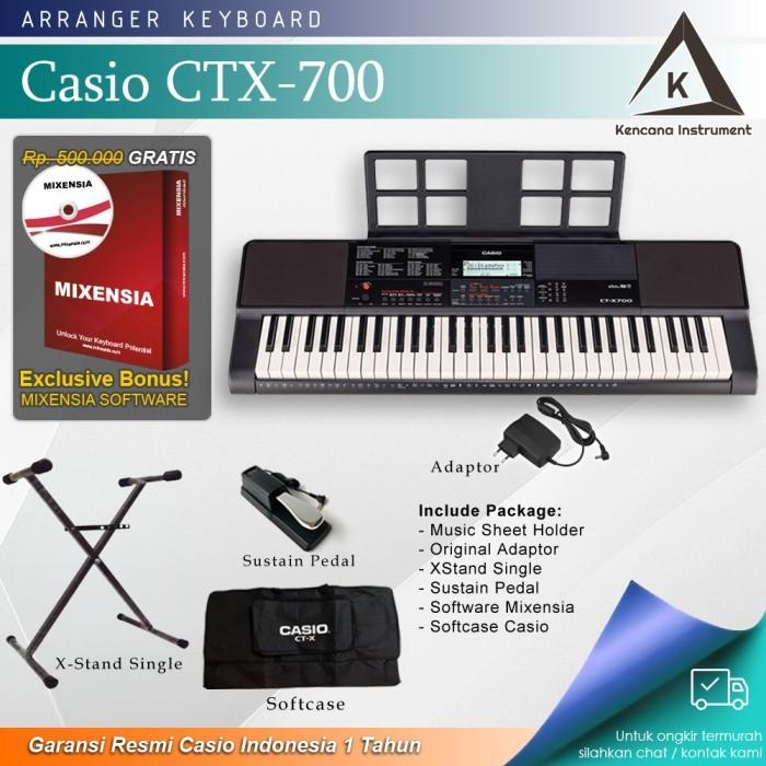 Gambar Keyboard Casio CTX700 + Stand/ CTX-700 / CTX700 -diatas psr e263 e363 - PAKET D dari Kencana Instrument undefined Tokopedia