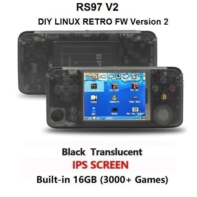 Gambar RS97 V2 - 16GB Emulator Retro Game Console Alt ANBERNIC Isi 3000 Games - Hitam dari Djisamsoe888 undefined Tokopedia