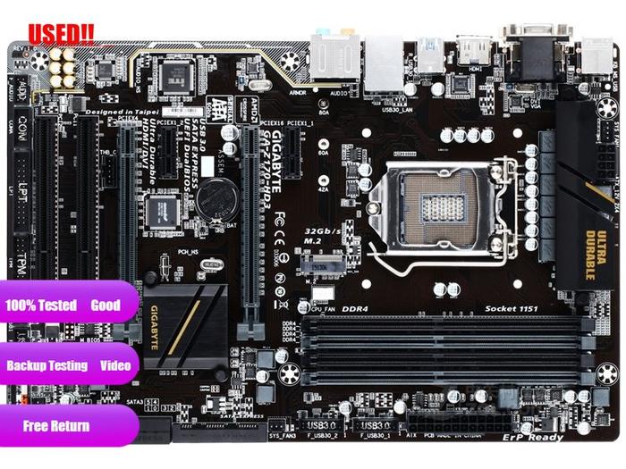 Jual Gigabyte GA-Z170-HD3 Original Motherboard Z170 Socket LGA