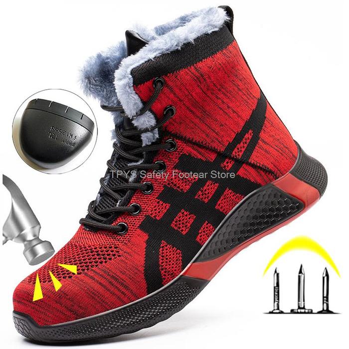 Jual Winter Boots For Men Steel Toe Work Safety Boots Puncture