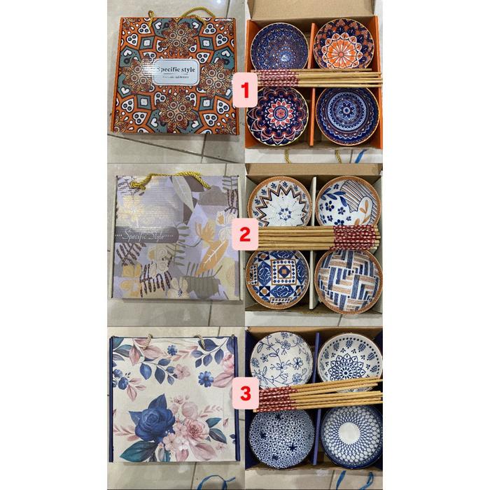 Gambar (Ga777) Mangkok Hampers Set Isi 4 Pcs / Gift Set Cantik / Hadiah Mumer dari Dapit1010 undefined Tokopedia