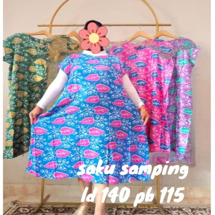 Gambar Daster Lengan Pendek Jumbo Murah ld 150 - 160 Daster tidur wanita - A dari SleepwearStore undefined Tokopedia