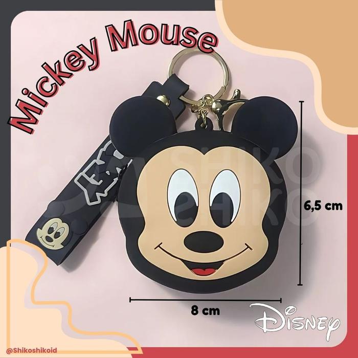 Gambar DMKmm Dompet Karet Koin Small Rubber Wallet Mickey and Minnie Mouse with Keychain Gantungan Kunci - Mickey Mouse dari Shikoshiko undefined Tokopedia