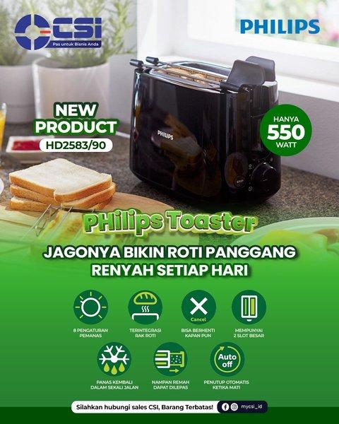 Jual Philips Toaster Panggangan Alat Pemanggang Roti HD 2583 /90