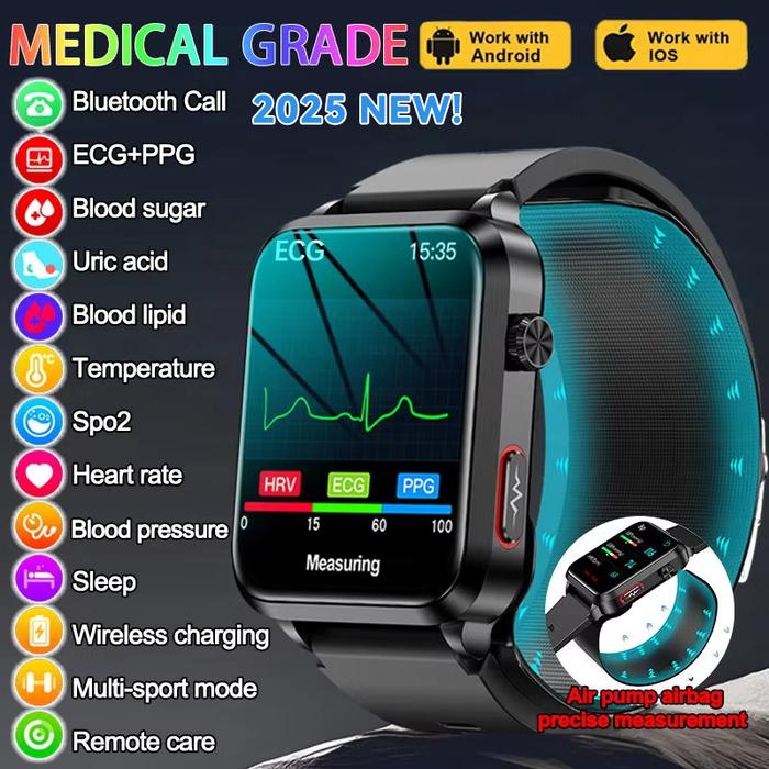 Ecg Fitness Band Blood Pressure Monitor 2023 EKG PPG Spo2 Smart