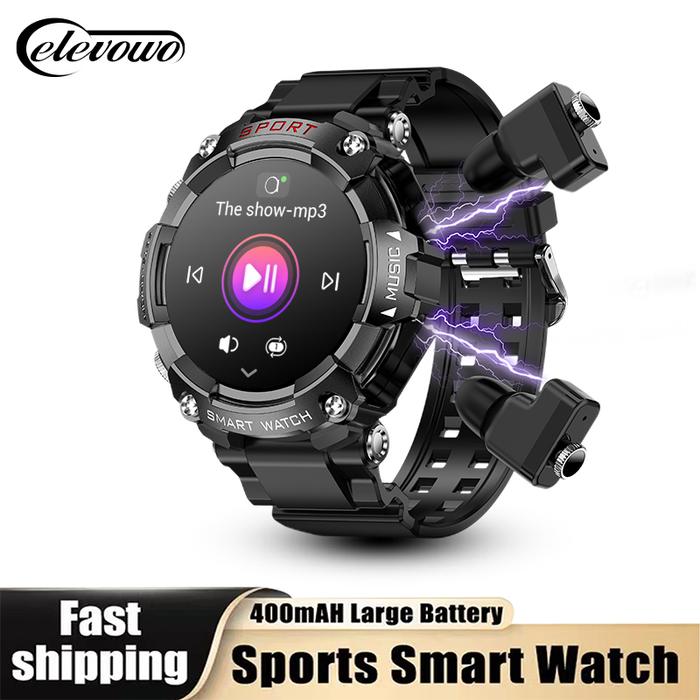 Gambar New T96 2 in 1 Smart Watch With Earbuds Bluetooth Call  TWS Headset Waterproof Man Sports SmartWatch For IOS Android dari unia paku besi undefined Tokopedia