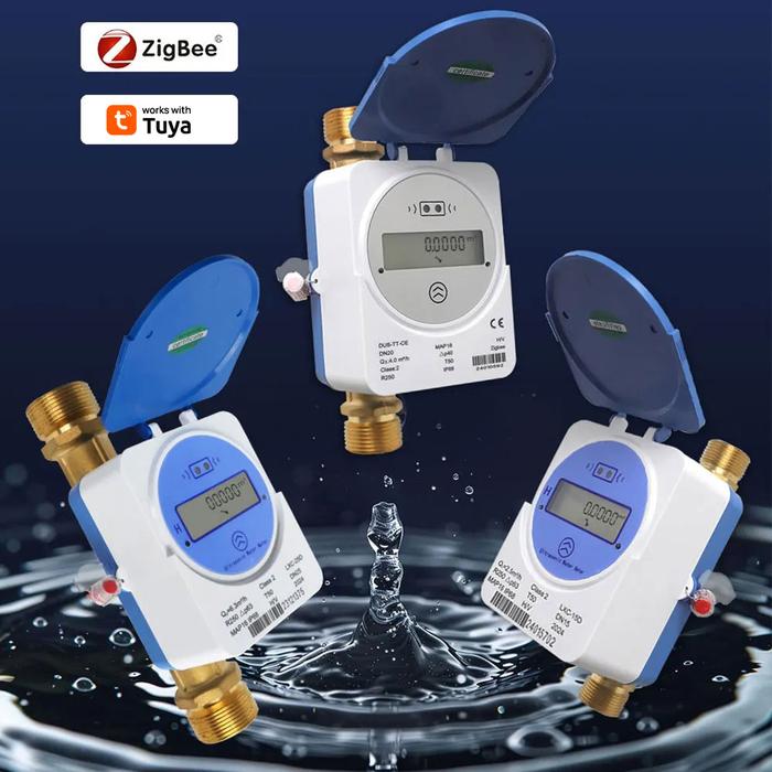 Jual Smart Zigbee Ultrasonic Water Meter DN15 DN20 DN25 LCD Digital ...