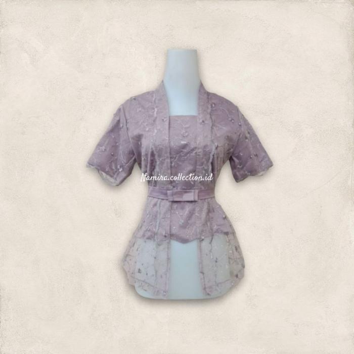 Gambar Namira Kebaya Kutu Baru Tulle Sabuk Lengan Pendek dari Bangbudshopp undefined Tokopedia