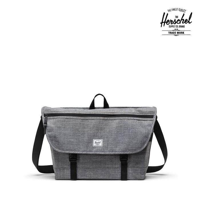 Herschel Cove Messenger 225l Bags Raven Crosshatch