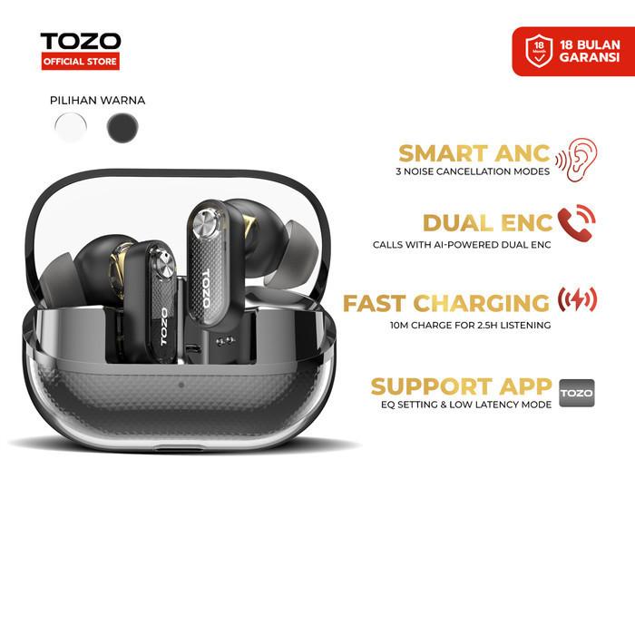 Gambar Tozo Aerosound3 Aerosound 3 ANC TWS Hybrid Noise Cancelling - Black dari gajettoid undefined Tokopedia
