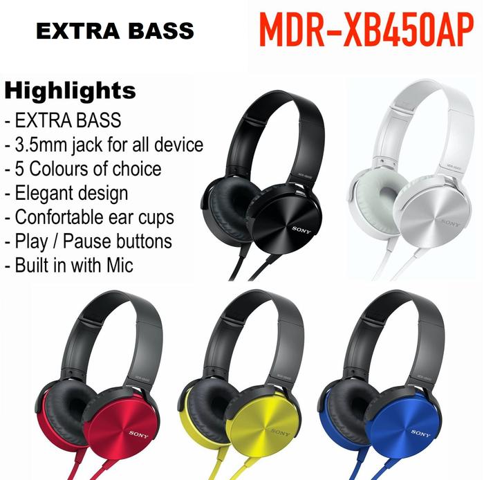 Sony Mdr Xb450 Sony 450 Jual HEADPHONE BANDO XB-450 EXTRA BASS