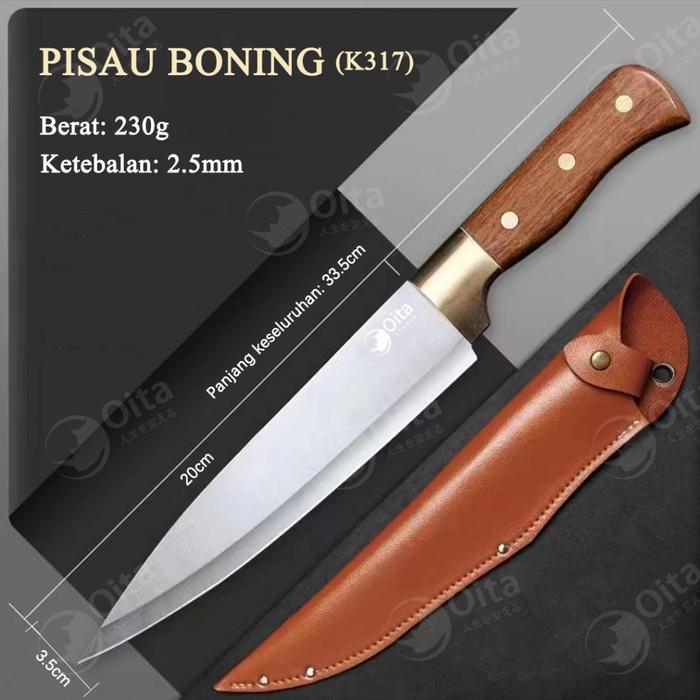 Gambar Oita Pisau Sembelih Set Pisau Daging Super Tajam Pisau Dapur Stainless Steel Set Gratis Penutup Murah - K317 dari blackshoesh undefined Tokopedia