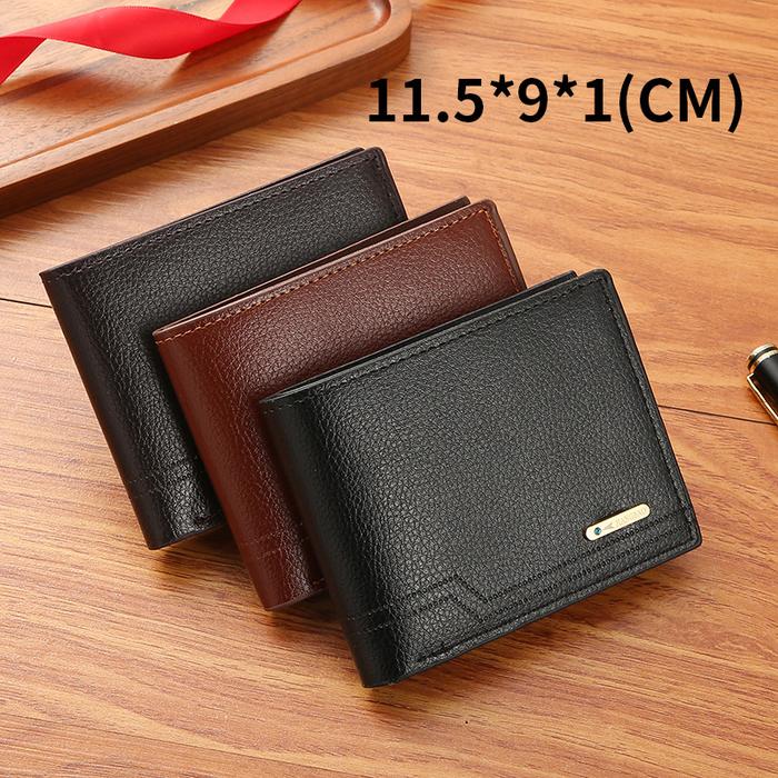 Jual PU Leather Wallet Vintage Men Slim Male Purses Clemence