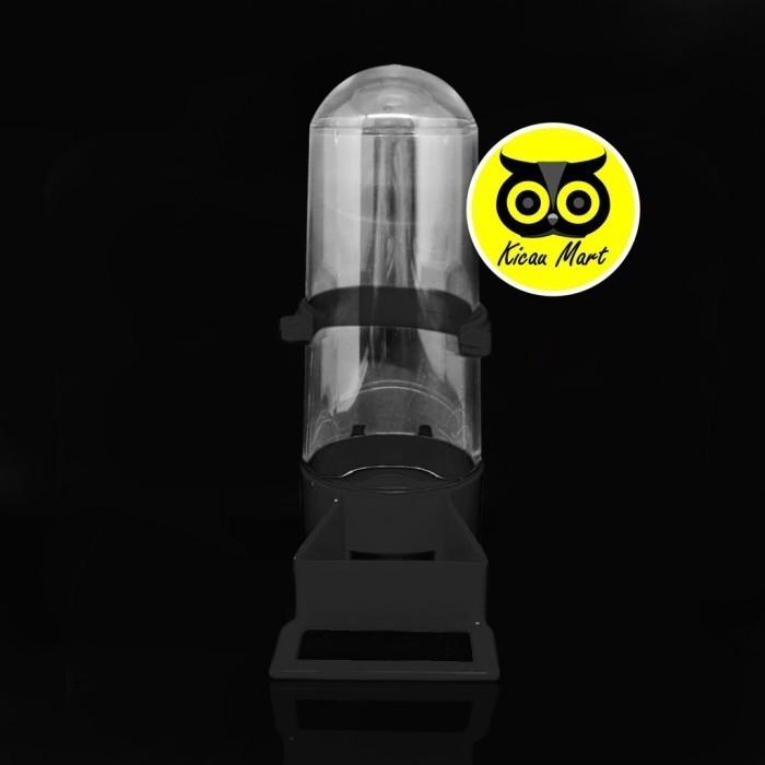 Gambar DISPENSER TABUNG JUMBO BESAR WADAH PAKAN MINUM BURUNG LOVEBIRD DISPBSR - Hitam dari Kicau Mart Official undefined Tokopedia