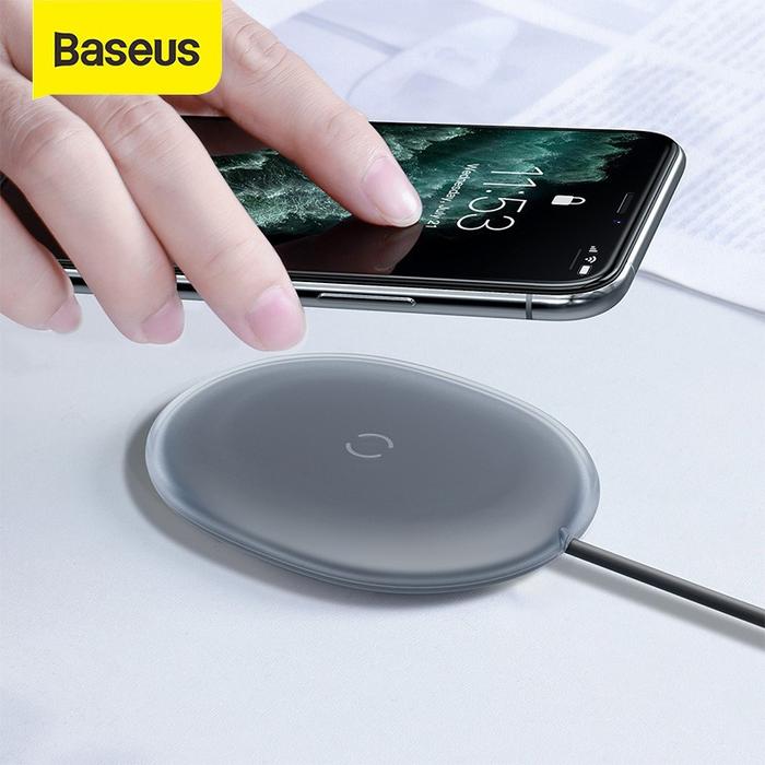 Jual BASEUS Jelly Wireless Charger Pad 15W Fast Charging Apple