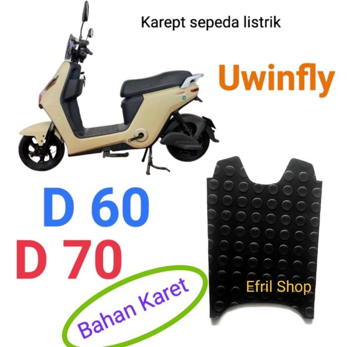 Gambar Karpet sepeda listrik Uwinfly D60 D70 atau D 60 dan D 70 BAHAN KARET dari Toko Efril Shop undefined Tokopedia