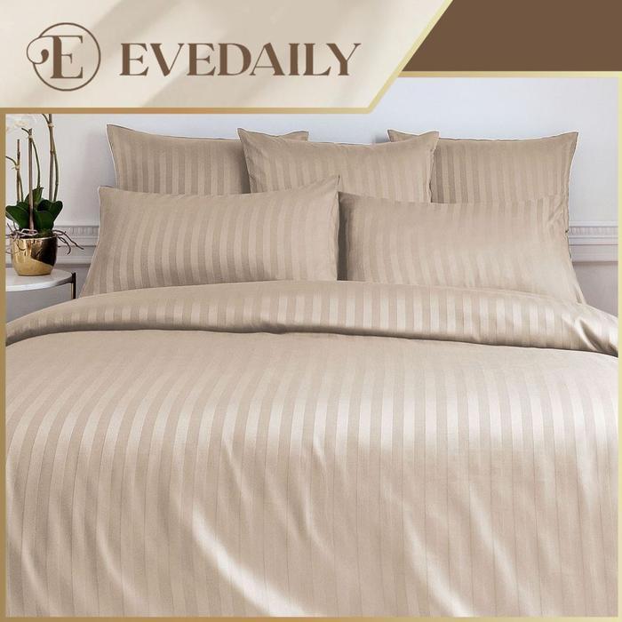 Gambar D0- Bed Cover Set Tencel Hotel - Coksu - Coklat Milo - Lux - Garis - Cowo - Cewe - Dewasa - Emboss - Embos - Bedkaper - Evedaily - 90x200, 10 dari DewStored1 undefined Tokopedia
