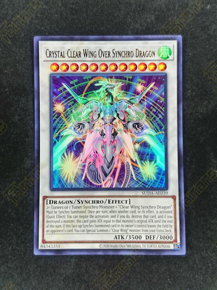Gambar YuGiOh AE SUDA-AE039 Crystal Clear Wing Over Synchro Dragon - Ultra Rare dari Fairians Card Game Merchant undefined 2 Tokopedia