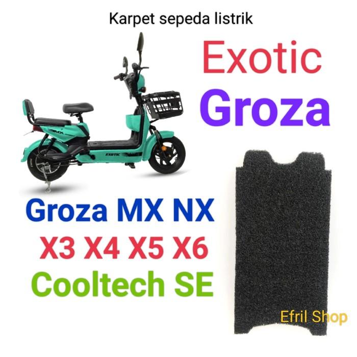Gambar Karpet Sepeda listrik Exotic Groza MX X3 X4 X5 X6 Cooltech SE - Hitam dari Toko Efril Shop undefined Tokopedia