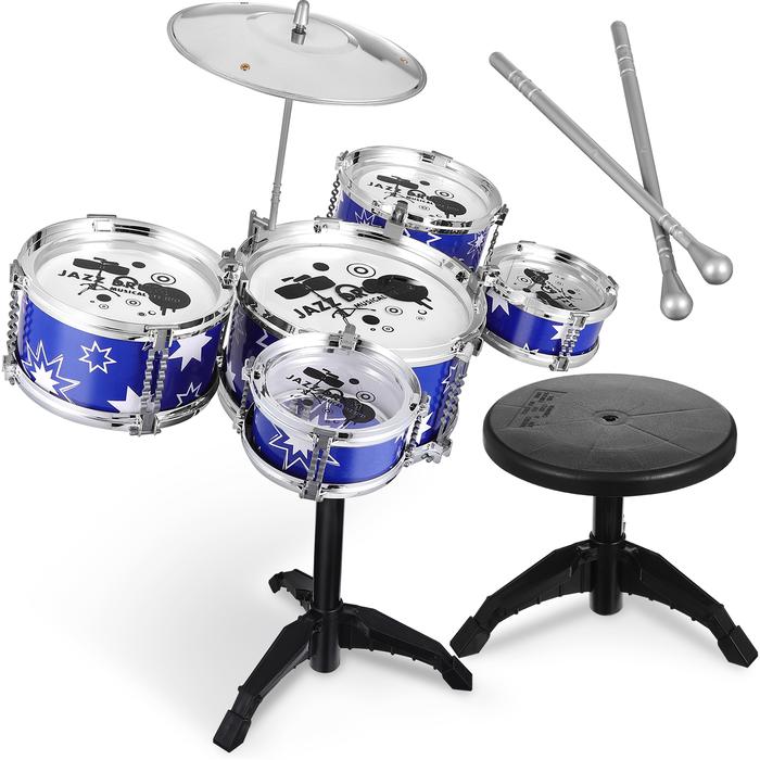 Jual Kids Drum Set Kids Jazz Drum Kit Toddler Toys Drums Stool