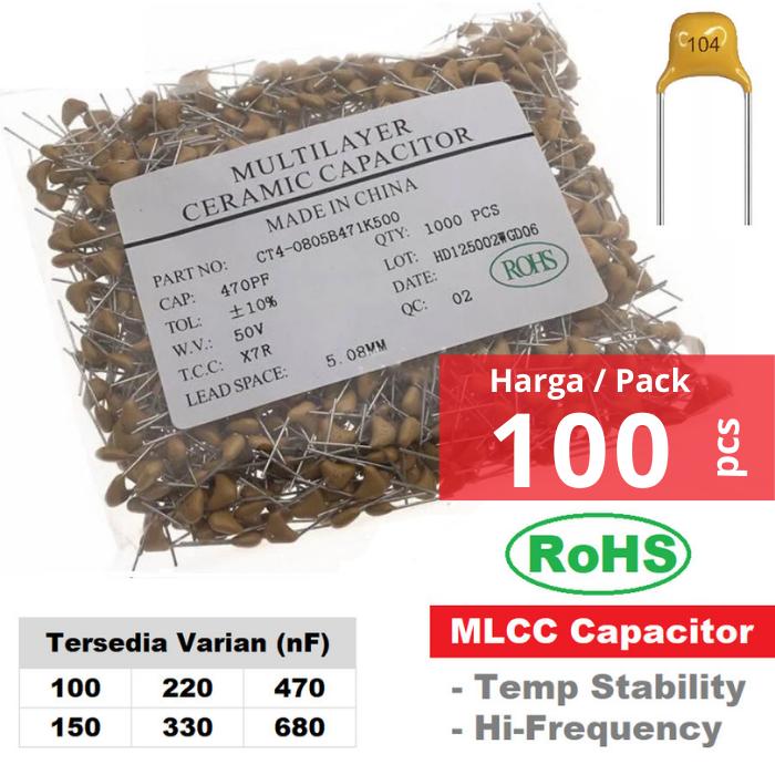 Mlcc Packing Jual Grosir Pack - Multilayer Ceramic Capacitor MLCC 100NF 150NF 220NF ...