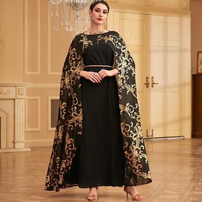 Jual Luxury Dubai Abayas for Women Cloak Cape Evening Party Maxi