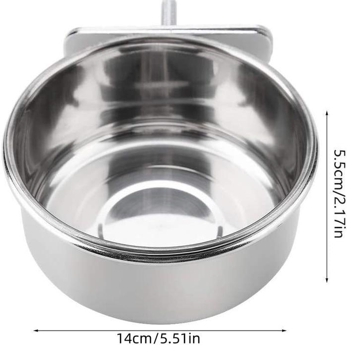 Gambar Mangkuk Stainless Steel Wadah Tempat Pakan Minum Burung - 14cm dari Mengirim-mall undefined Tokopedia