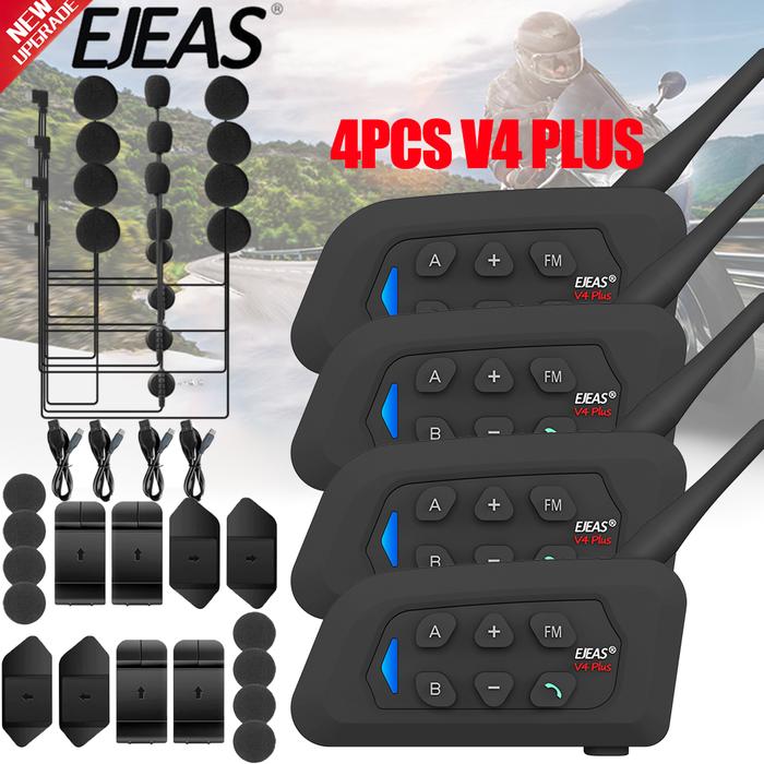 Jual PROMO Riders EJEAS V4 Plus Motorcycle Helmet Bluetooth