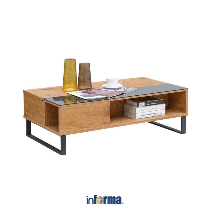 Gambar Informa Azalea Meja Tamu - Cokelat Oak/Hitam Meja Santai Meja Sofa Ruang Keluarga Majalah Meja Tv - Mix Var A dari Informa Indonesia undefined Tokopedia