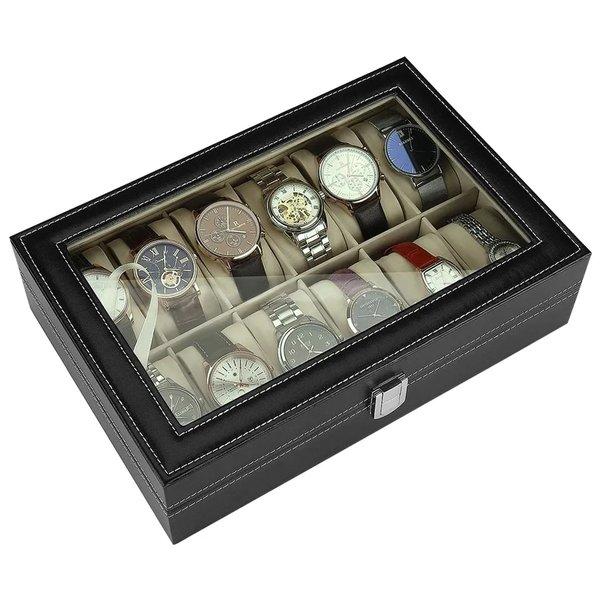 Gambar Kotak Box Penyimpanan Jam Tangan Lux Mahal Kulit 10 Slot 1F3BZ5 perka dari fatahillahcandrashop undefined Tokopedia