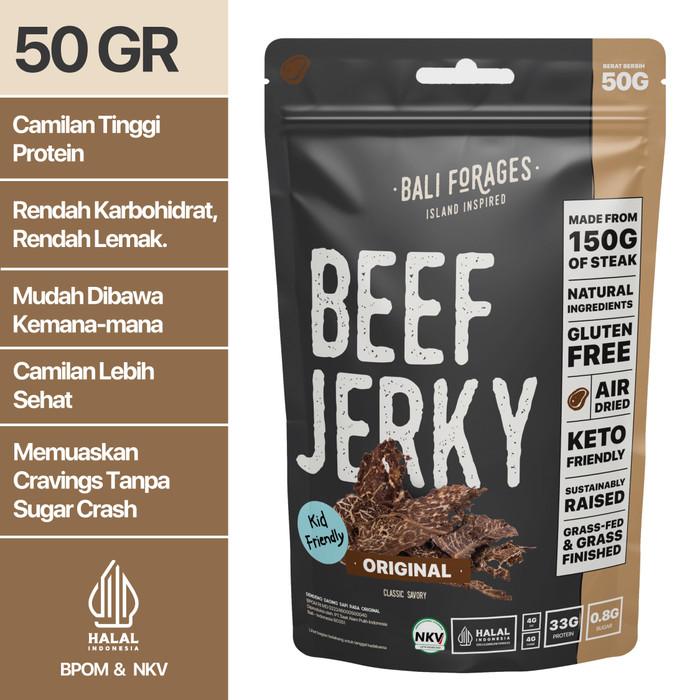 Gambar Bali Forages Beef Jerky Original | Daging Dendeng Sapi Amerika | Cemilan Protein Tinggi - 1Pcs dari Bali Forages undefined Tokopedia