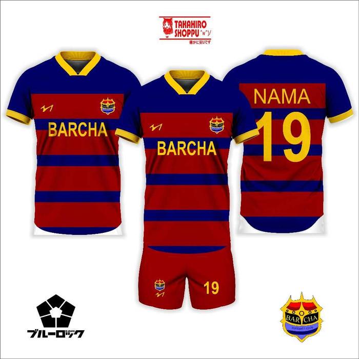 Gambar Baju Kaos Jersey Full Print BACHIRA Barcha / Baju Cosplay Anime Blue Lock (Bisa Custom Nama dan Nomor) dari paborito store undefined Tokopedia