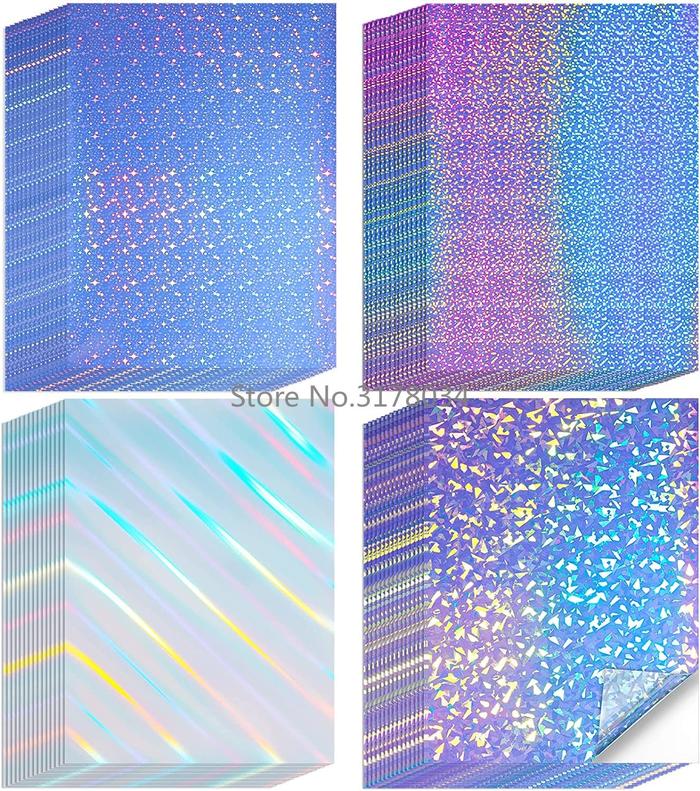 Jual 10sheets holographic sticker paper vinyl sticker paper for ink jet  laser printer printable adhesive waterproof dries quickly - kota denpasar -  jflclhgigx60 | tokopedia