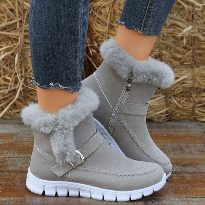 Jual Winter Women Fur Warm Chelsea Snow Boots Casual Shoes New