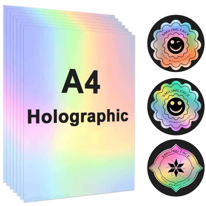 Jual 10 sheets self adhesive hologram a4 printing paper printable vinyl  sticker waterproof use for inkjet printer holographic sticker - kota  denpasar - jflclhgigx60 | tokopedia