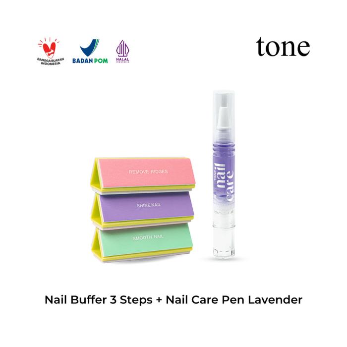 Gambar TONE Shine Boost Pair | Bundle Kikir Kuku Nail Care Nail Strengthener | Nail Buffer 3 Ways | Vitamin - 3 Ways NP Lavender dari Tone Official undefined Tokopedia