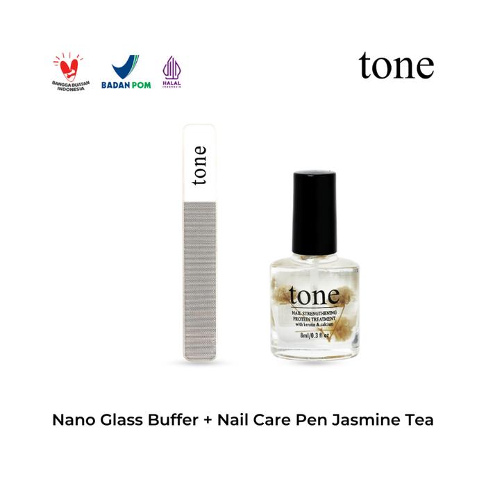 Gambar TONE Fingertips Glow Bundle | Bundling Nail Strengthening Nail Pen Kikir Kuku Glass | Perawatan Kuku - 917 + NS Jasmine Tea dari Tone Official undefined Tokopedia