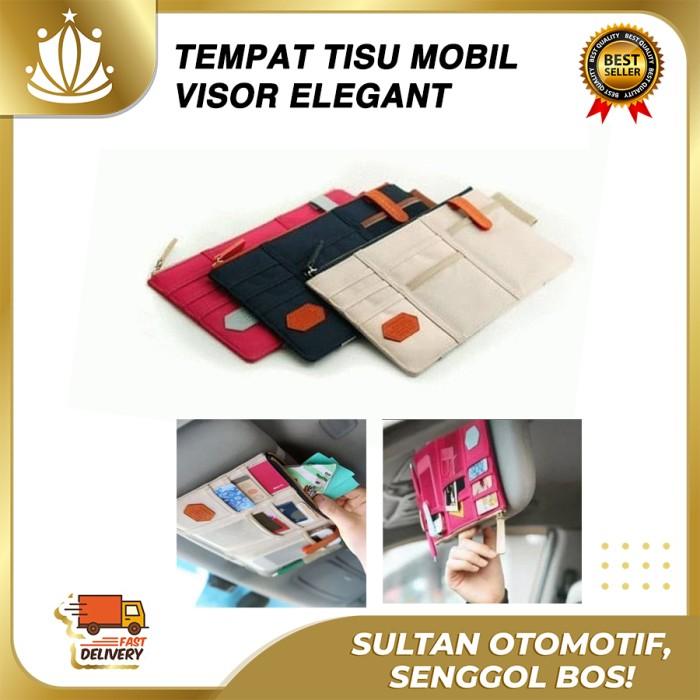 Gambar Car Set Organizer Sun Visor Tempat Kartu Pen Handphone Mobil Sunvisor - Abu-abu dari Mahkota Indo Trading undefined Tokopedia