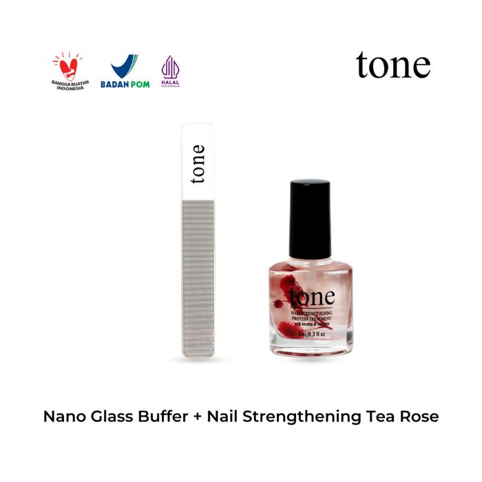 Gambar TONE Fingertips Glow Bundle | Bundling Nail Strengthening Nail Pen Kikir Kuku Glass | Perawatan Kuku - 917 + NS Tea Rose dari Tone Official undefined Tokopedia