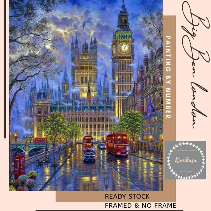 Gambar Diy Painting By Numbers Kerajinan Tangan Lukisan Big Ben London - No Frame dari Shinning Market undefined Tokopedia