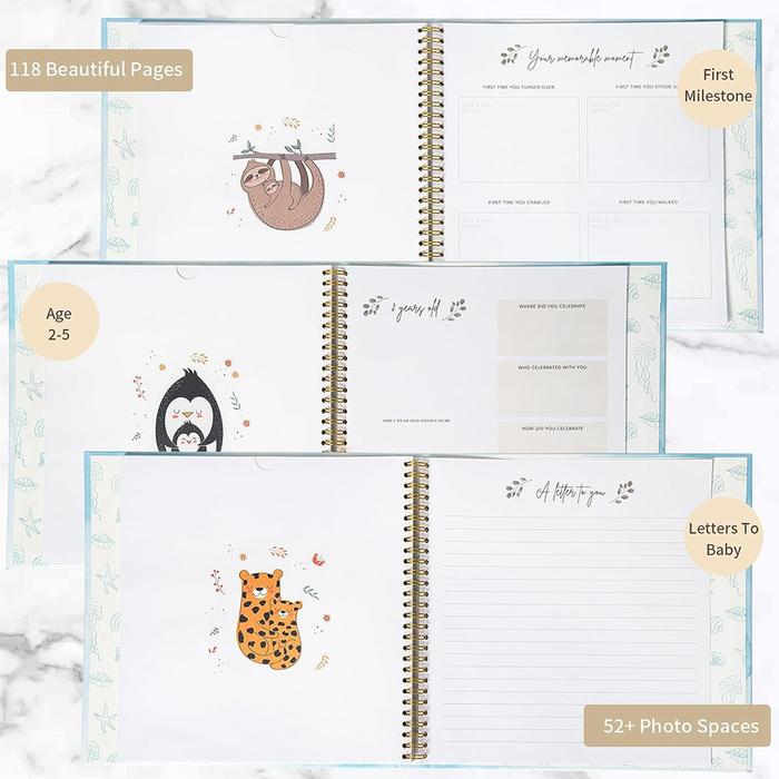 Gambar Baby Memory Book Scrapbook Photo Album Pregnancy Diary Cute Animal Keepsake Record Growth Journal Hand Account dari PT CALIWERABUDAK00836 undefined Tokopedia