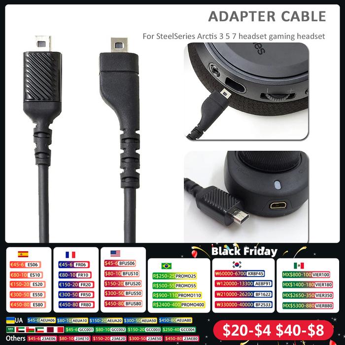 Jual Replacement Sound Card Audio Cable for SteelSeries Arctis