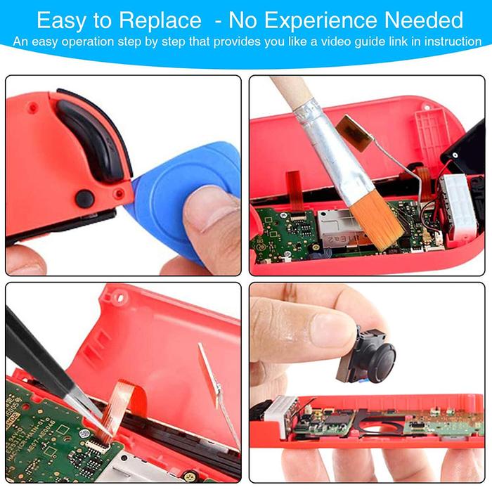 2-pack For Joycon Joystick Replacementanalog Thumb Stick Joy Con Repair Kit  For Nintendo Switch With Cross Screwdriver