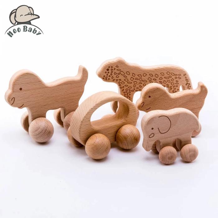 Jual Wooden Child Block For Babies BPA Free Organic Beech Animal