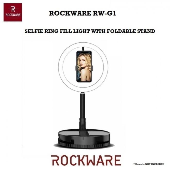 Jual ROCKWARE RW-G1 Selfie Ring Fill Light LED with Foldable - Main Image